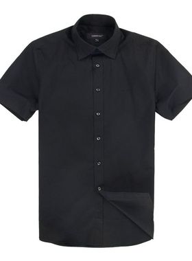 LONDON FOG伦敦雾专柜正品拉架棉纯色男士短袖衬衫 衬衣LS12WH105