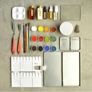 牛胆汁 水彩套装 阿拉伯树胶 自制颜料 实用工具大全 固体水彩