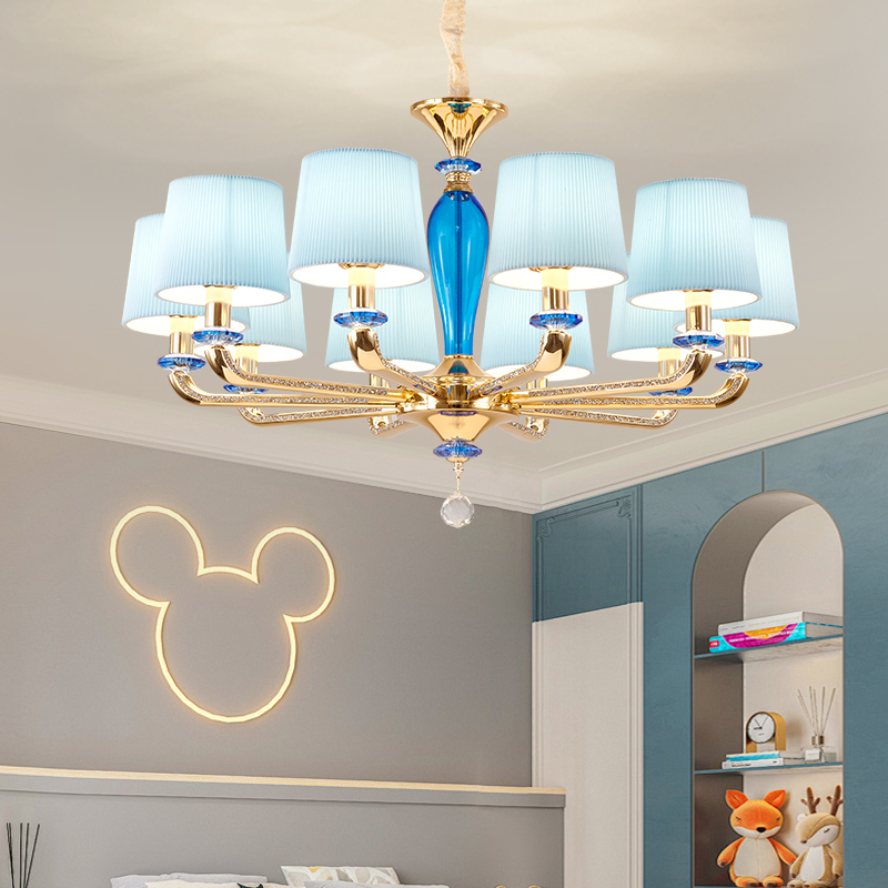 锌合金客厅水晶吊灯轻奢