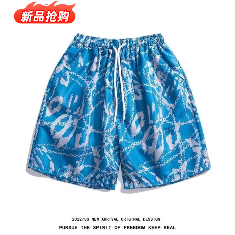 港风复古花衬衫短袖泰式夏威夷风设计感痞帅宽松短裤男女