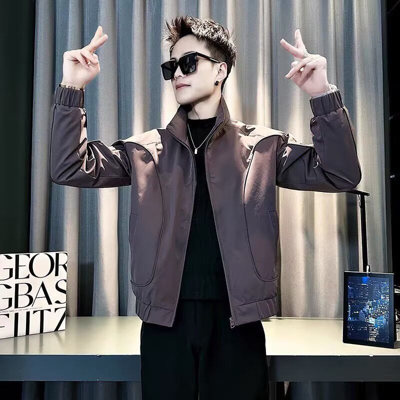 春秋款百搭夹克男款高级感潮牌衣服2025新款痞帅炸街外套潮流男装