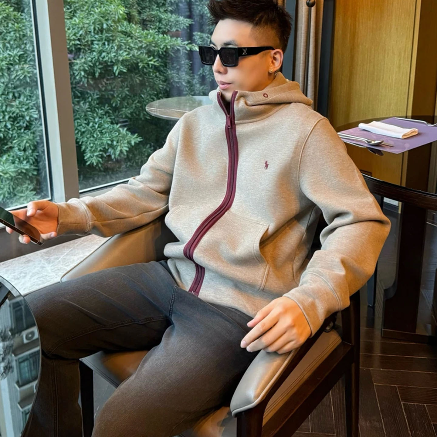 外套夹克宽松休闲老钱风卫衣男