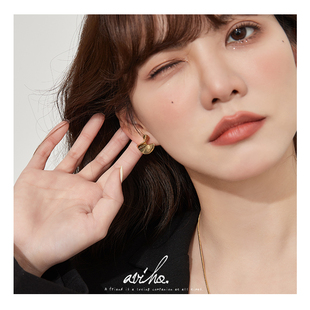 aviho 几何不规则时髦耳环 法式简约设计感ins耳钉新款潮