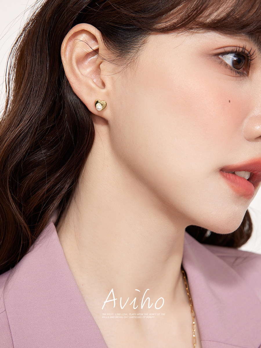 avihoMini爱心耳钉俏皮可爱百搭