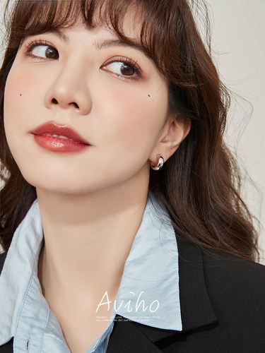 aviho经典小巧光面高级感C字耳环