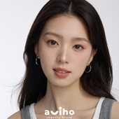 aviho经典 简约银色素圈耳环高级感韩系耳圈耳饰百搭小众耳环女