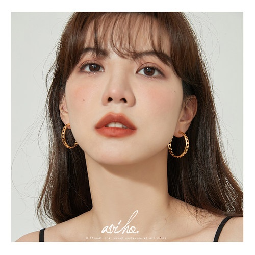 aviho小众镂空设计耳圈简百搭