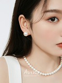 aviho 博主Fever同款 强光炫彩珍珠耳钉小灯泡珍珠耳环复古ins风饰