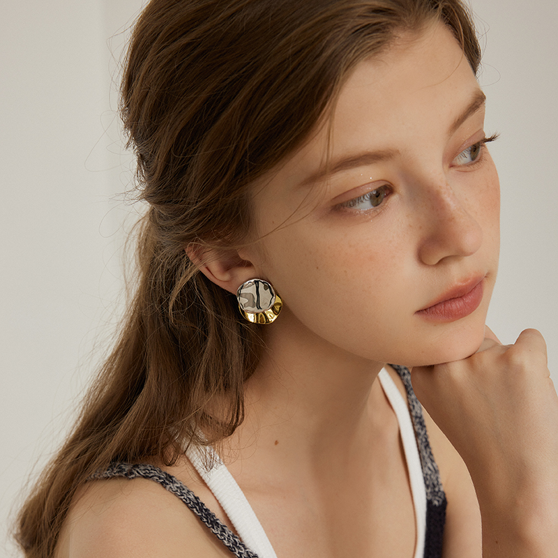 aviho金银双色可拆卸两戴耳环