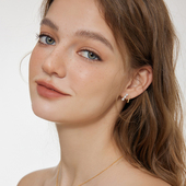 时髦经典 aviho 高级简约几何珍珠耳环小众法式 气质耳钉耳饰女