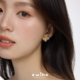 高级镶锆镂空蝴蝶耳钉少女轻奢气质简约新款 aviho 晨光蝶影 耳环