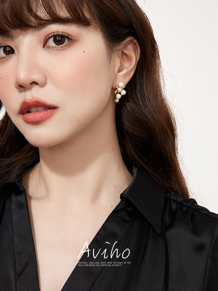 Aviho法式气质珍珠耳环