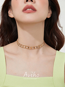 choker项链锁骨链钛钢不掉色 复古ins风小众个性 aviho 希腊少女