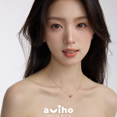 纯银红色葫芦气质项链