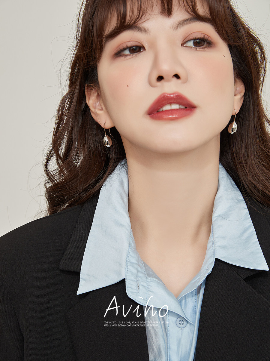 冷淡风水滴造型简约耳环