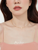 百搭复古ins少女锁骨链 小众极简爱心项链 aviho 心心相印
