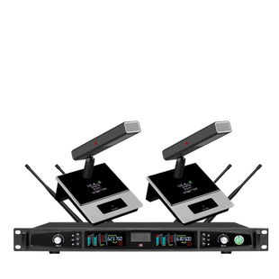 MX102S黑色专业一拖二无线麦克风头戴式 话筒真分集 soundpath