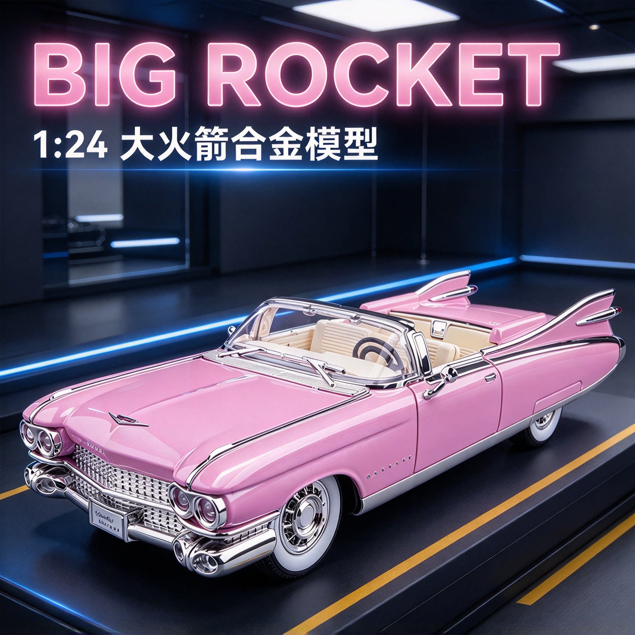 124凯迪拉克大火箭合金车模