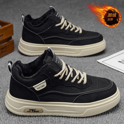 脚王KFT男鞋官方旗舰店运动鞋板鞋休闲鞋冬季加棉绒阿甘鞋厚底鞋
