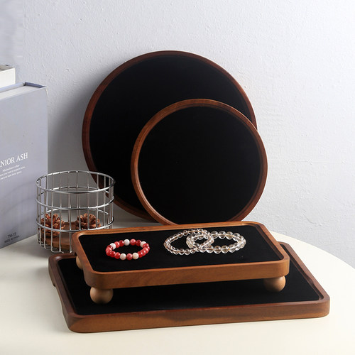 大号深色实木饰品展示架