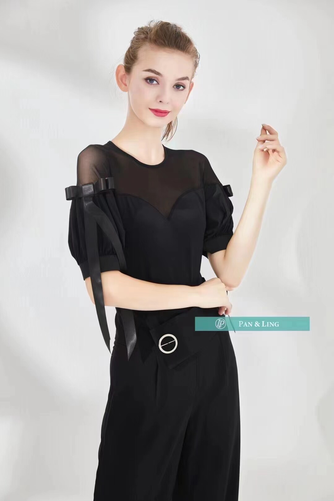 LP舞服摩登舞练习服连体上衣女新款短袖原创国标舞衣拉丁舞表演服