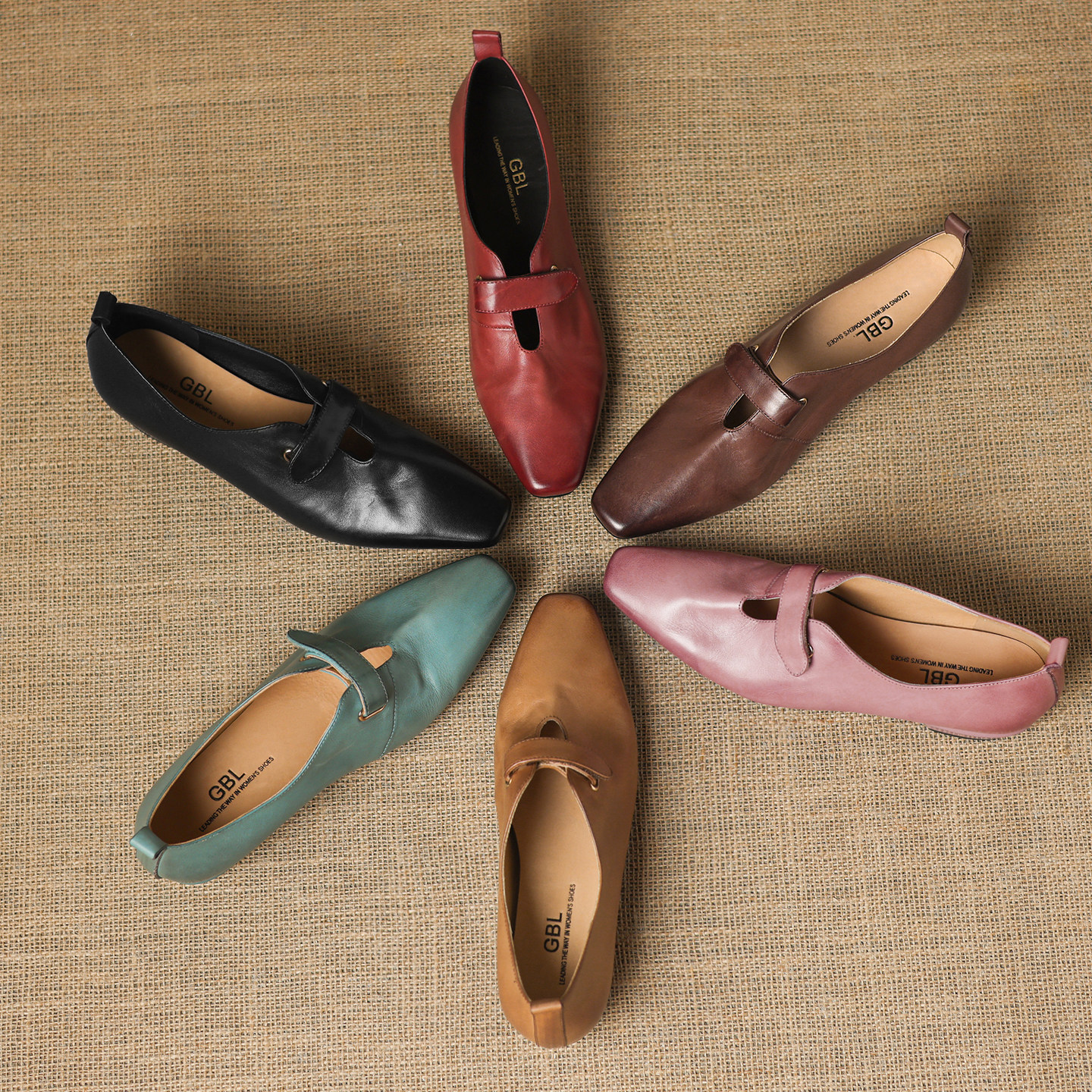 女鞋2026年春季新款复古粗跟头层水洗牛皮深口方头魔术贴女士单鞋,女鞋,深口单鞋,淘宝优惠券,粉丝福利购,淘宝优惠卷