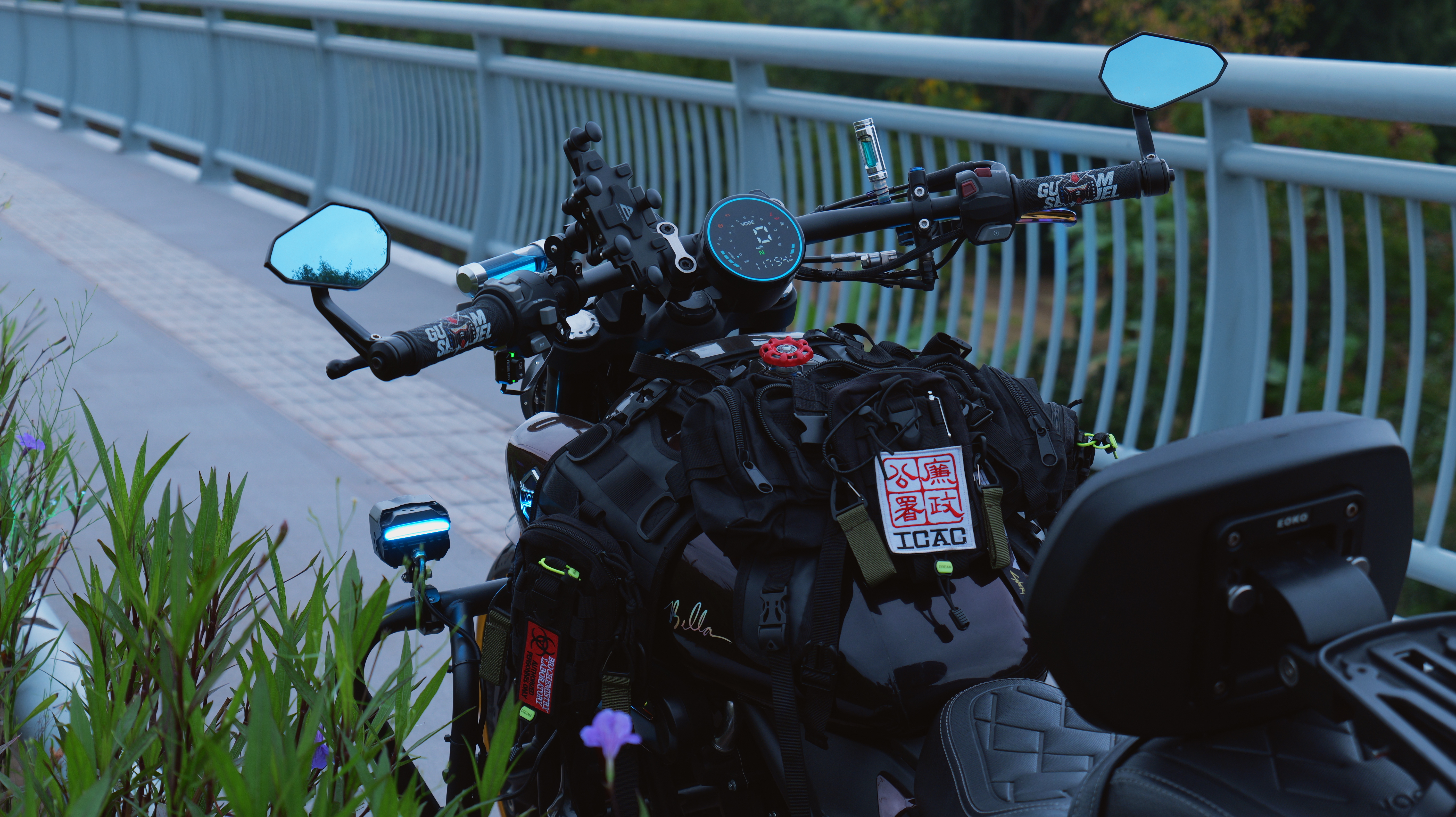 无极CU525反光镜，加宽视野cnc铝合金后视镜