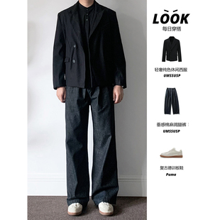 西装 廓形设计感纯色休闲西服通勤百搭修身 外套轻熟风 秋季 UMSSUSP