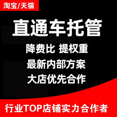 直通车托管关键词优化人群权重提升打爆款电商推广淘宝网店代运营