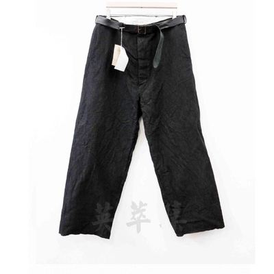 羊毛直筒卷边长裤定制