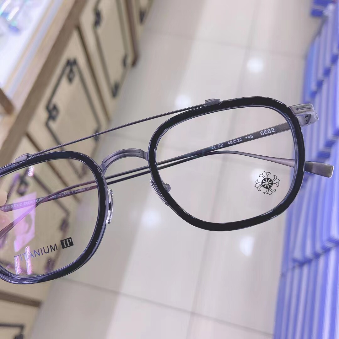 时尚双梁全框眼镜框近视男款可配墨镜纯钛眼镜架潮款眼睛架配镜片