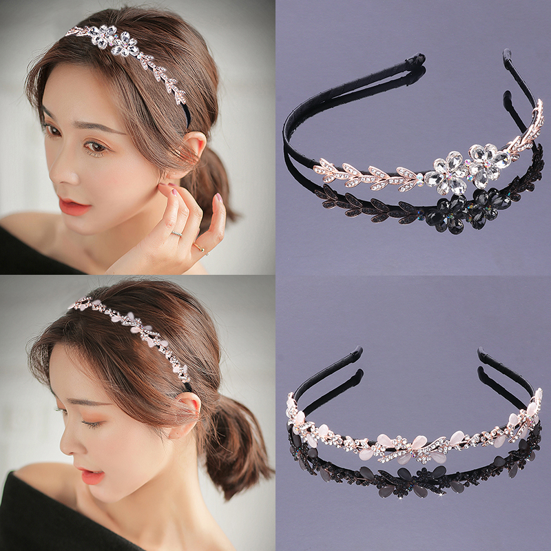 新款水钻花朵发箍女头饰