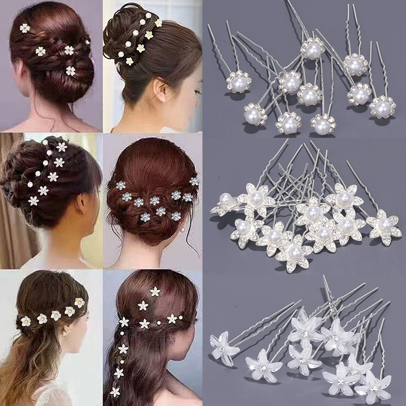 新娘超仙水钻珍珠发插盘发头饰