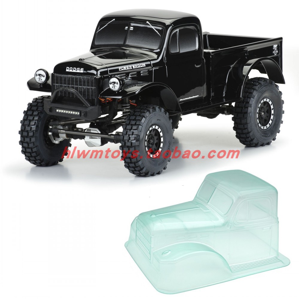 1/10攀爬车TRX4 LCG道奇车壳SCX10 VP凤凰轻量313mm透明半卡车壳
