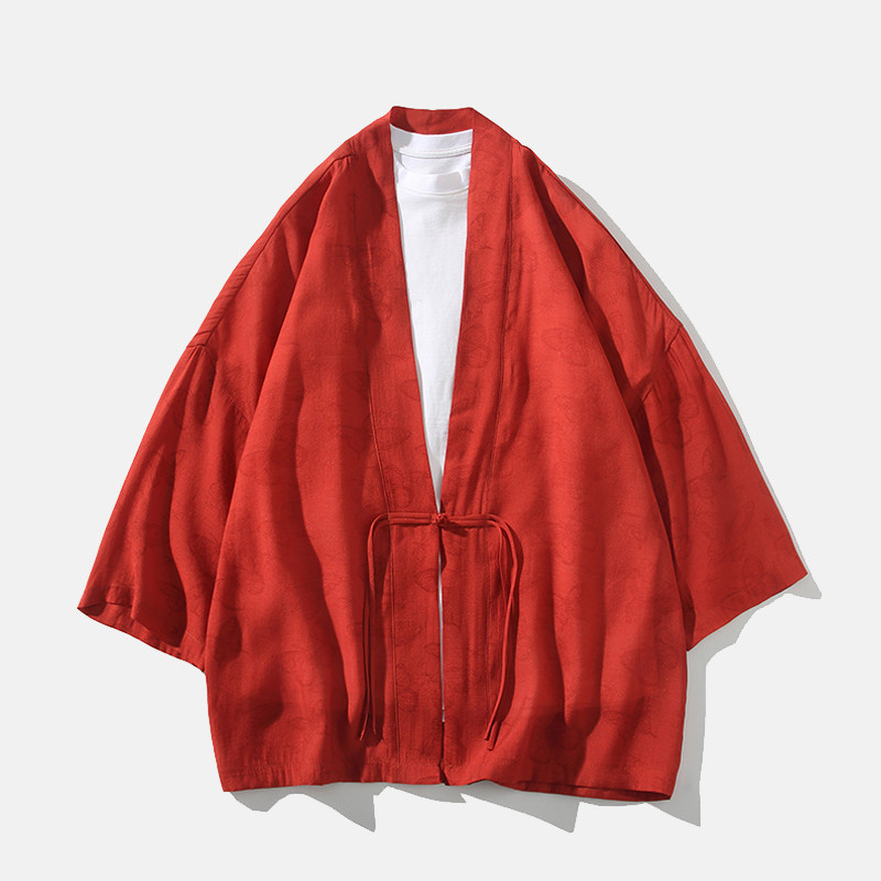 中国风夏季薄款冰丝防晒衣改良汉服开衫外套男士大码道袍古风唐装
