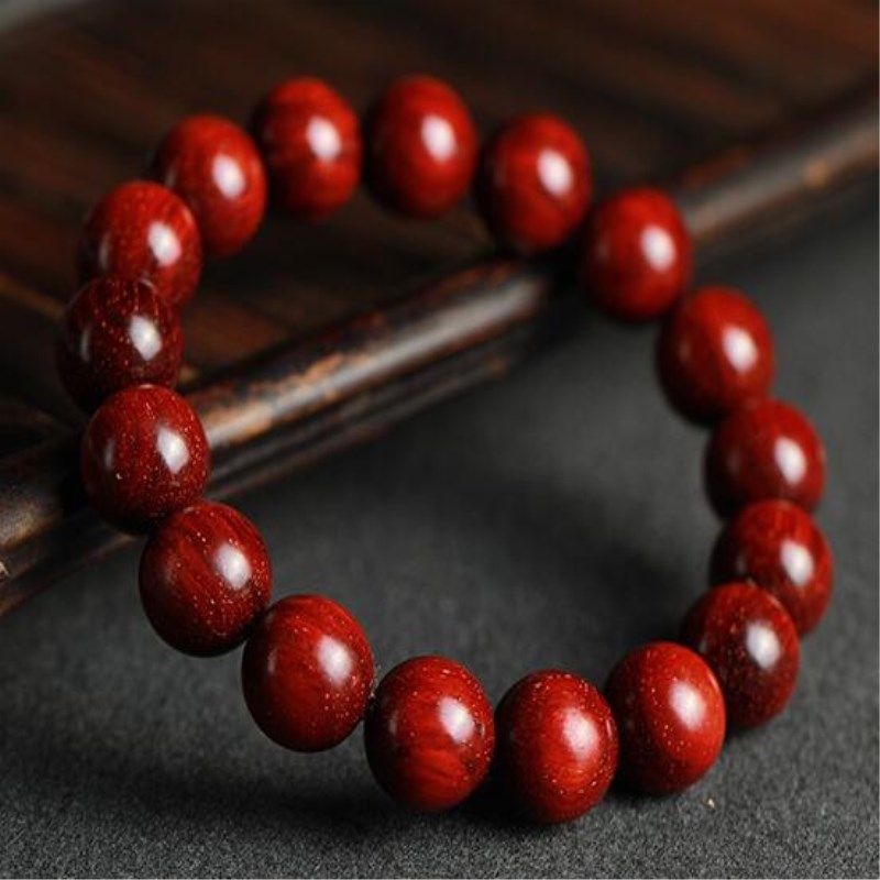 小叶紫檀手串男20文玩紫檀木情侣手串貔貅手链女念珠老料金丝楠木