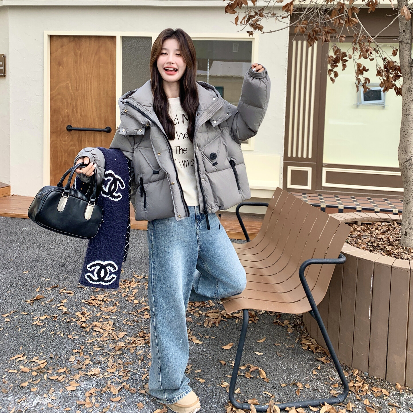 现货！现货！现货！时尚爆款连帽50绒羽绒服2C212-G199-P255-K388