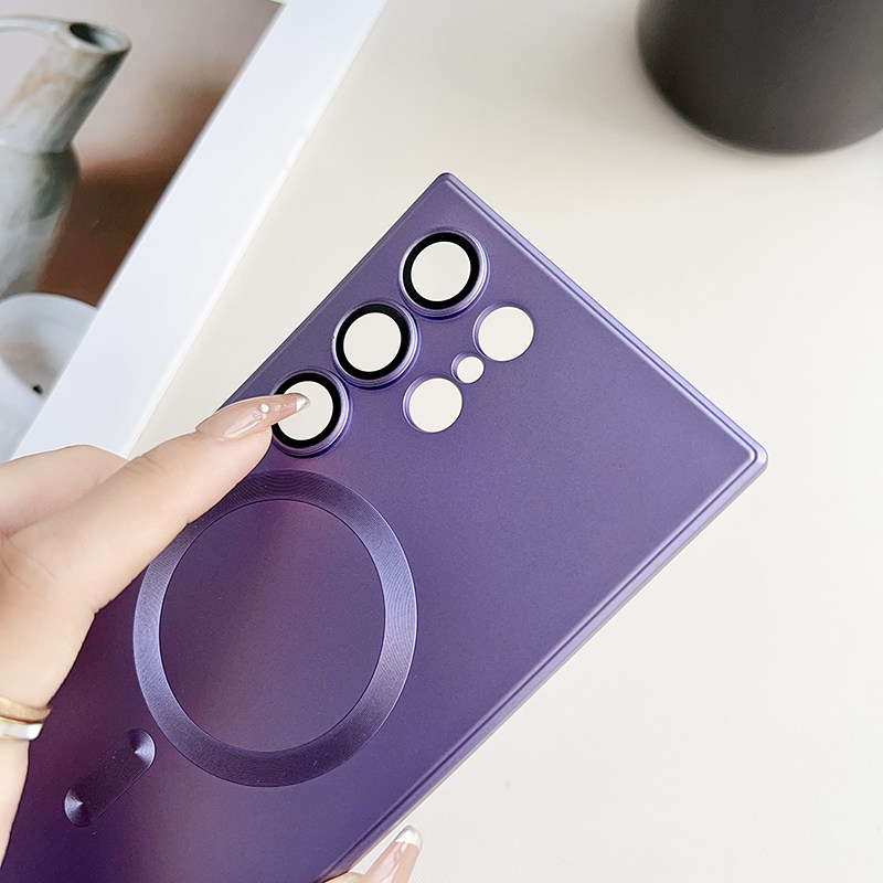 【带镜头膜】适用于三星s26ultra手机壳磁吸新款Galaxy s24硅胶套s23u镜头全包防摔note20ultra边框防尘超薄