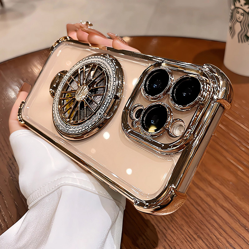 苹果16e手机壳旋转陀螺支架