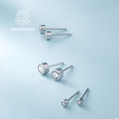 海盗船银饰新款 耳骨耳钉女气质韩系个性 小巧银耳环925迷你耳坠潮