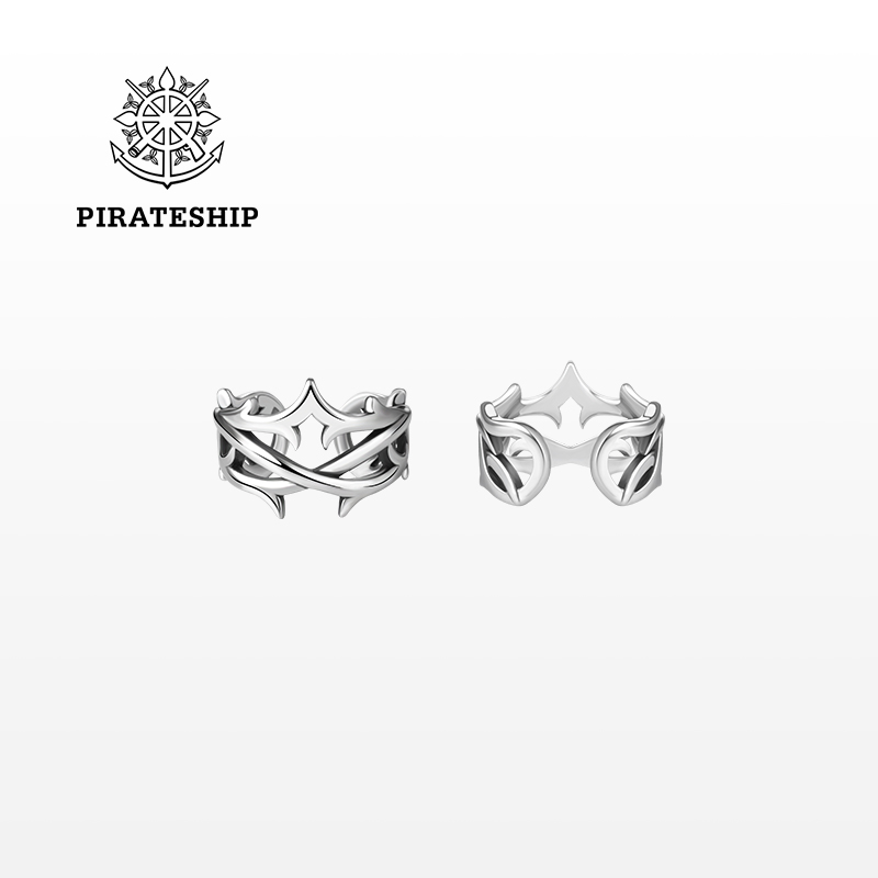 海盗船银饰无耳洞耳饰女款耳夹