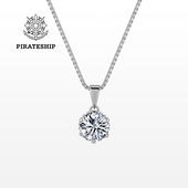 海盗船银饰悦情吊坠女2019新潮简约百搭挂坠时尚 项链银吊坠锁骨链