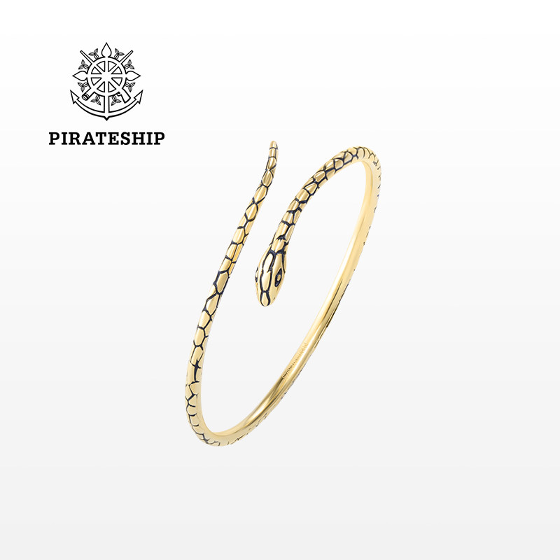 海盗船银饰生肖款蛇形手镯女2024年新款轻奢小众精致高级感银手链