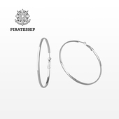 海盗船银饰简约耳环2020年新款 潮高级感耳钉女韩国气质网红银耳圈