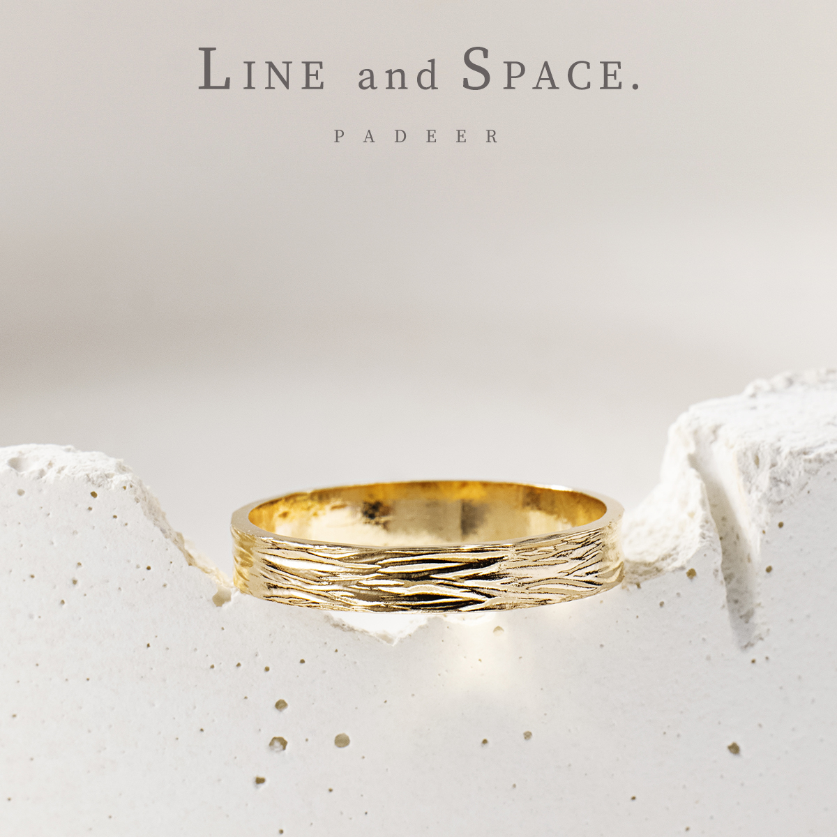 14K包金原始自然树纹戒指女