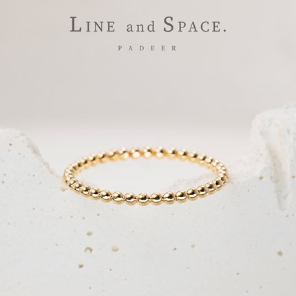 14K包金1.5mm实心豆豆圆珠戒指 关节戒指女尾戒小指 简约冷淡ins