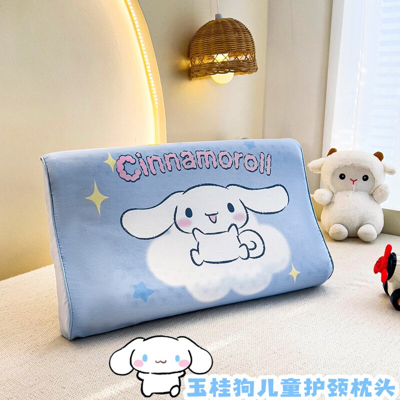 玉桂狗儿童乳胶枕头纯棉可拆洗