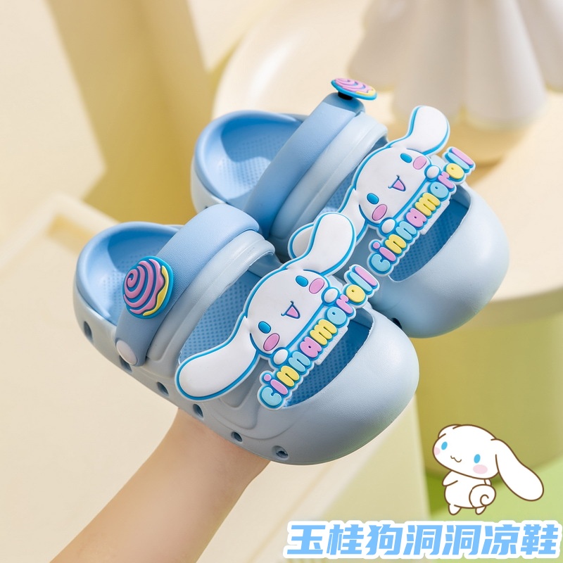 玉桂狗儿童洞洞鞋两穿软底防滑