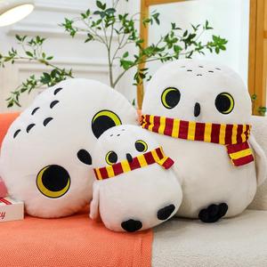 创意猫头鹰毛绒玩具雪信使公仔靠枕抱枕海德薇玩偶礼物布娃娃女孩