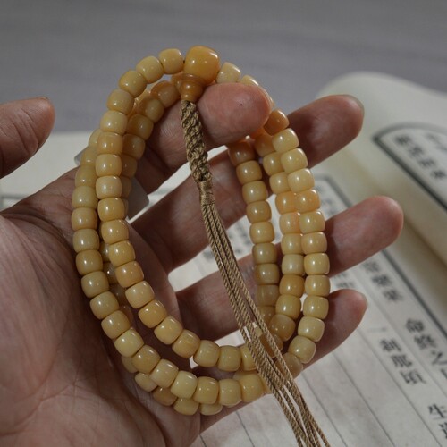 天然菩提根108颗精工直切